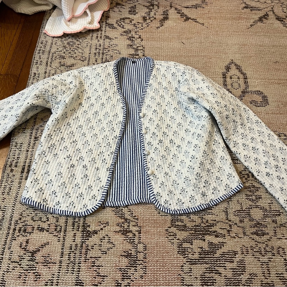 Floral Open Front Jacket